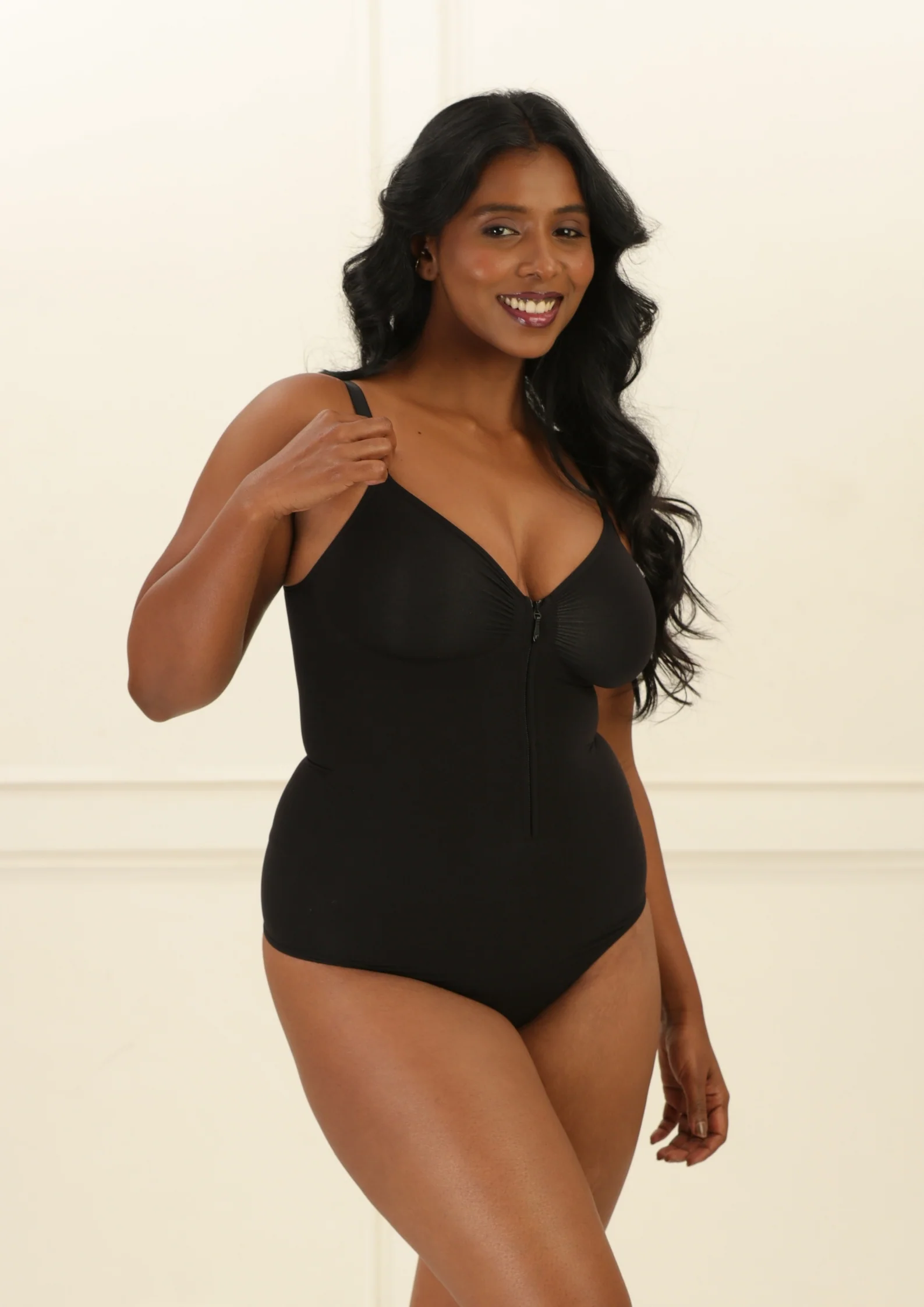 Front Zip Thong Bodysuit - Image 11